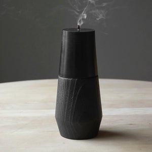 Smokestack Pillar Candle & Holder