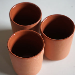 3 4" terracotta cups