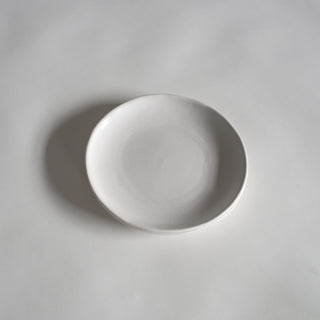 top view of white porcelain 10" dinner plate