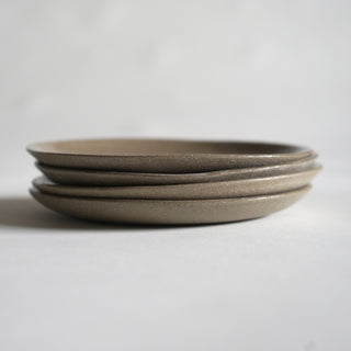 stack of 4 oatmeal stone 6.5" side plates