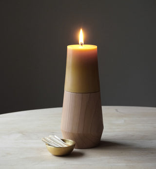 Smokestack Pillar Candle & Holder - BARTER DESIGN