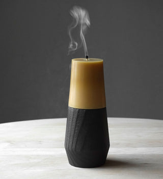 Smokestack Pillar Candle & Holder - BARTER DESIGN