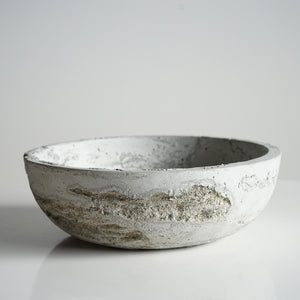Concrete and aggregate serving bowl